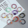 oly-4446c977451fb90d964158b50c55351b Wholesale Natural Tourmaline Pixiu Ring Guide Red Jade Agate Pearl Garnet Amethyst Niche Ring Stall