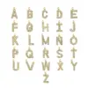 Wholesale Elegant Casual Micro Inlaid Zircon Universal Electroplated 18K Real Gold Letter Infinity/8 Initial Letter Pendant Gold 201 Stainless Steel Lip Chain Women's Necklace