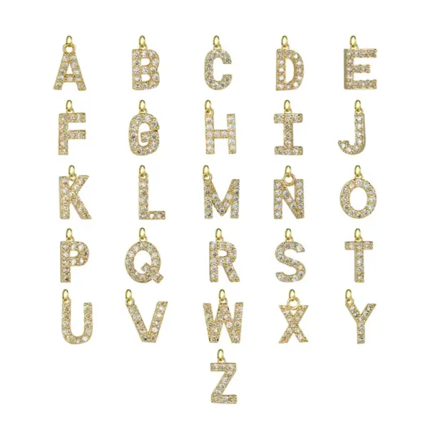 Wholesale Elegant Casual Micro Inlaid Zircon Universal Electroplated 18K Real Gold Letter Infinity/8 Initial Letter Pendant Gold 201 Stainless Steel Lip Chain Women's Necklace