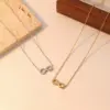 oly-44588b480ee961e46d51a2eccc362092 Wholesale PVD Coated 18K Gold Platinum Real Plated Infinity 304 Stainless Steel Casual Simple Style Waterproof Non Tarnish Pendant Necklace
