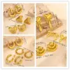 Wholesale 1 Pair Vintage Style Classic Style C Shape Heart Shape Bow Knot Plating 304 Stainless Steel Ear Studs