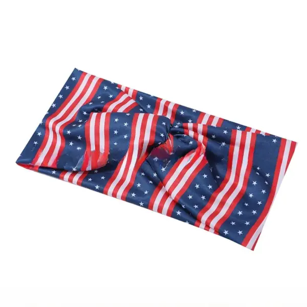 oly-44808703a739c0bc6b062fff84ef5431 Wholesale Yoga Running Sports Headband For Women Summer Independence Day American Flag Retro Knot Sweat-Absorbing Hairband French Denim Ocean Navy Lolita Bohemian Mother's Day Formal Minimalism