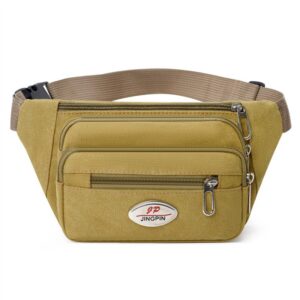 Iron label thickened buckle bag khaki