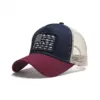 Wholesale Europe And The United States New Baseball Cap Outdoor Sunshade Sunscreen American Flag Duck Tongue Net Cap Hat Wholesale