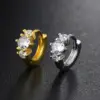 Wholesale 1 Piece Fashion Geometric Plating Inlay Copper Zircon Cartilage Earrings