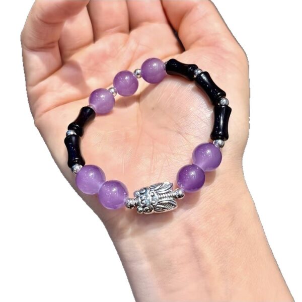 oly-44c2c3bf6a81c64317bb8803101a2be6 Wholesale Mermaid's tears navy blue sapphire artificial pearl beaded bracelet Year light luxury niche design bracelet