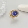 Wholesale Vintage Style Round Open Ring For Women In Copper With Zircon Inlay