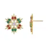 Wholesale 1 Pair Christmas Elegant Streetwear Snowflake Plating Inlay Copper Zircon Ear Studs