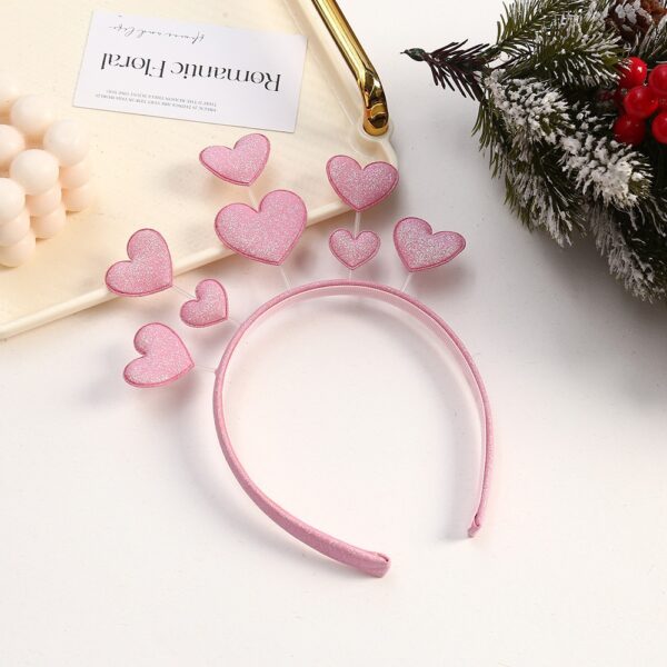 oly-44e2275156add90fed4e9590c91ef5cd Wholesale Valentine's Day Atmosphere Love Hair Band Tanabata 520 Sequins Peach Heart Headband Creative Wedding Party Dress Up Headwear