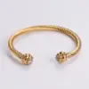 Wholesale Simple Style Geometric 304 Stainless Steel 18K Gold Plated Artificial Diamond Bangle In Bulk
