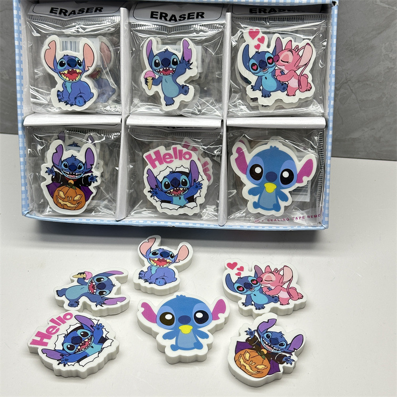 Wholesale Foreign Trade Cartoon Stitch Modeling Eraser Student Star Baby Stitch Scrap Removal Pencil Eraser Prize Batch