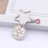 oly-450bb45b7c30316fb2de11080eeeba62 Wholesale jewelry Never forget that pink diamond pentagonal key chain lettering key chain