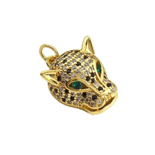 Wholesale Fashionable Design Pendant Copper Plated Real Gold Micro-Paved Zircon Saint Jude Pendant Jewelry Accessory