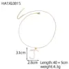 Wholesale 18K Gold Plated Titanium Steel Vacuum Electroplated Three-Dimensional Letter Pearl Trendy Necklace Handmade Unisex