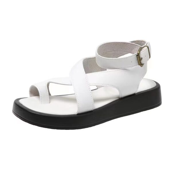 oly-45281e52e0fdeb445fd2bcb84f9456e5 Wholesale Sandals for Women Summer Style Large Size Thick-Soled Thong Toe Round Toe Beach Shoes Anklet Buckle Strap Large Size Women's Sandals