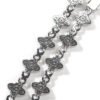 oly-452e0b1353aa12bea953f935e3a7b8db Wholesale Brass inlaid zircon hip-hop rap chain four-leaf clover bracelet zircon colored necklace
