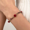 Wholesale Vintage French Style Rose Flower Bracelet suit Women’s Personality Elegant Red Rose Necklace Trendy Bracelet