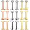 Wholesale Fashion Star Heart Shape Stainless Steel Plating Zircon Lip Stud