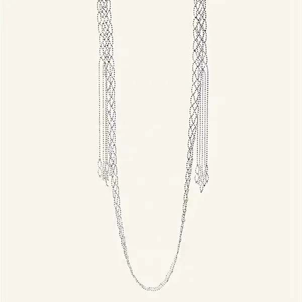 Wholesale New Moon Curtain Necklace Chinese Style Fashionable Versatile Long Design Multiple Wearing Methods Luxury Geometry Pattern For Women