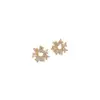 Wholesale Copper Simple Style Plating Inlay Rhombus Bow Knot Zircon Jewelry Set