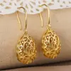 Wholesale Three-dimensional Geometric Drop Earrings For Women In Copper With KC Golden Water Plating And 0.03µm Thickness