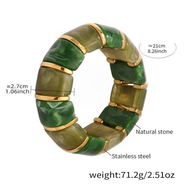 oly-457eb496fe3f7a24ef6701c79fddaa56 Wholesale Explosions Acrylic Stamping Rope Bracelet Simple Maillard Elegant Bracelet High-end Retro Exaggerated