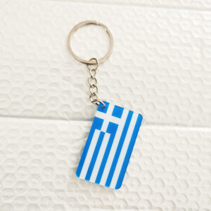 Greek flag keychain