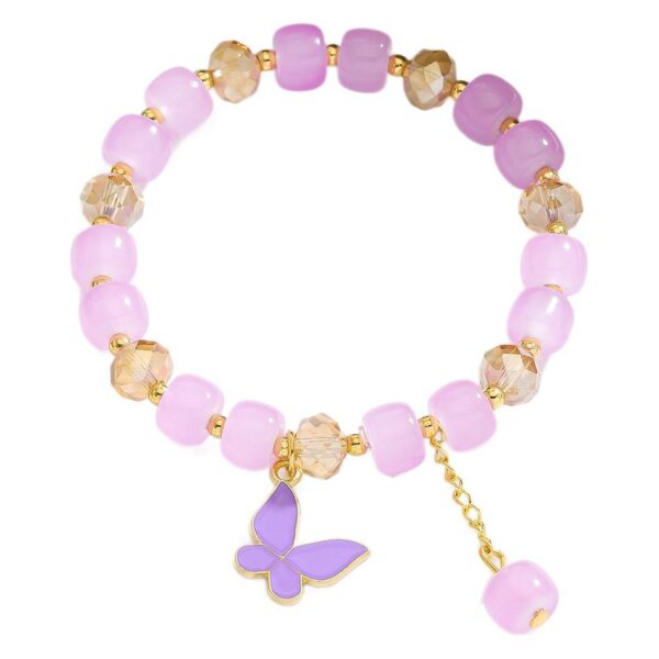 oly-45d718bf9ab41711dfb1218085d292ac Wholesale Arrival Bracelet Glass Abacus Beads Handmade Woven Bracelet Butterfly Pendant Colorful Beads Bracelet Jewelry for Women