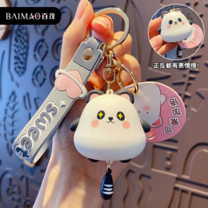 Genuine cute double pendant-black panda / OPP packing bag