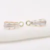 Wholesale Handmade Geometric Stud Earrings In Copper With 14K Real Gold Plating And Zircon Inlay, Featuring 925 Sterling Silver Ear Pins