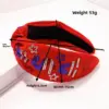Wholesale Flag Rhinestone Headband Letter Engraving Diamond Independence Day Headband Trendy Hair Accessory
