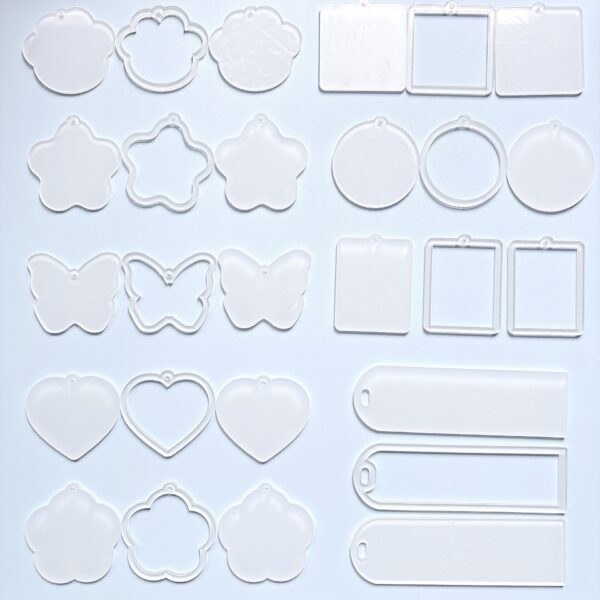 Wholesale Transparent Rocking Acrylic Piece DIY TikTok TK Jewelry Accessories Handmade Patch Material Flow Hemp Mold