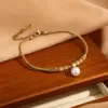Wholesale Three-dimensional Geometric Bracelets For Women In 304 Stainless Steel With 18K Real Gold Plated PVD Coated Twisted Rope Chain
