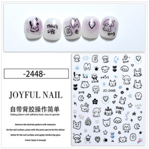 Puppy sticker-silver (wg2448-02)
