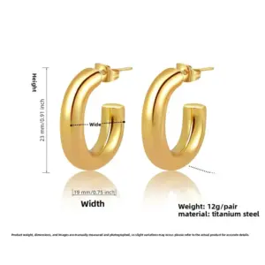 5.0 Needle Style Gold Oval 23MM