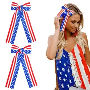 Wholesale Halloween Hair Clips Multi-style American Flag Simple Bow Hair Accessories Girls Top Clips Pair Clips Hair Accessories