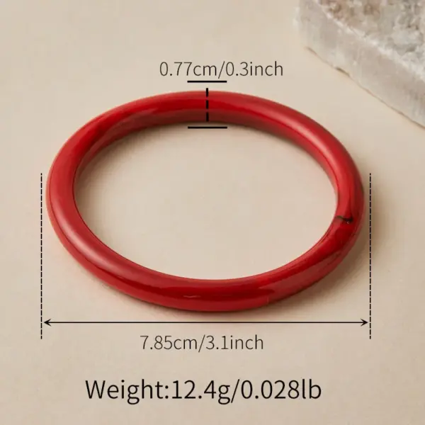 oly-4657e02bb7b016e3be949d5399f6fe17 Wholesale Plain Circle Bracelet Stackable INS Style Versatile Business Commuting Bracelet (Accessory) Waterproof Non-Fading Round Acrylic Resin