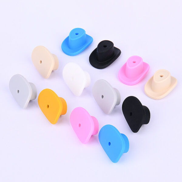 Wholesale cowboy hat silicone beads food grade baby tooth glue diy jewelry accessories hat loose beads