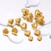 Wholesale 1 Pair Elegant Heart Shape Plating 304 Stainless Steel Drop Earrings