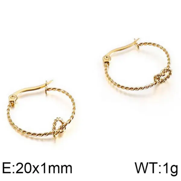 Wholesale 304 Stainless Steel Geometric Solid Color PVD Coated 18K Real Gold Plated Simple Style Waterproof Non Tarnish Plating Hoop Earrings