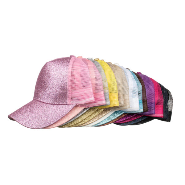 oly-467fc2d3c2100317ebc2ff8305e878cd Wholesale Spring and summer multi-color bright pink ponytail baseball cap ponytail net cap B723