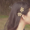 Wholesale Retro Forest Hair Accessories Olive Branch Hairpin Beautiful Bridal Alloy Headdress Tree Leaf Edge Clip