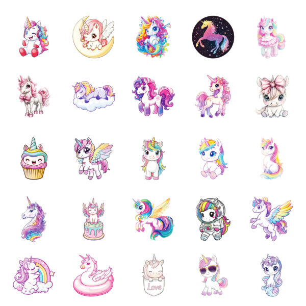 oly-46a0ef9b69e856cc571d99df9e571b1b Wholesale 50 high-value fantasy unicorn series wholesale stickers fairy tale cartoon stickers best seller