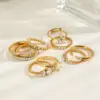 Wholesale 304 Stainless Steel Flower Ring High-end Vintage Ring Stainless Steel Jewelry Rings