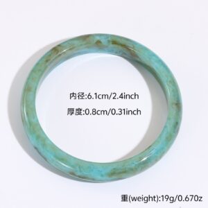 22# bracelet-blue-green-round-wide side