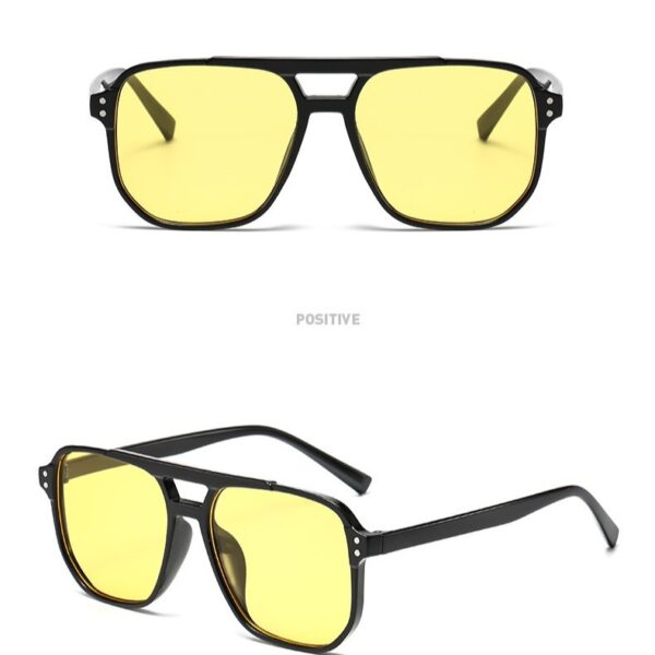 oly-46c263265508263a6c7000bf20e409b0 Wholesale Square Frame Sunglasses, Anti-Uv Female Internet Celebrity Retro Marine Piece Double Bridge Rice Nail Aviator Sunglasses