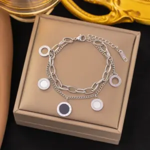 19 [Ae147] Roman Bracelet / Steel Color