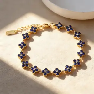 Blue Diamond Gold Bracelet