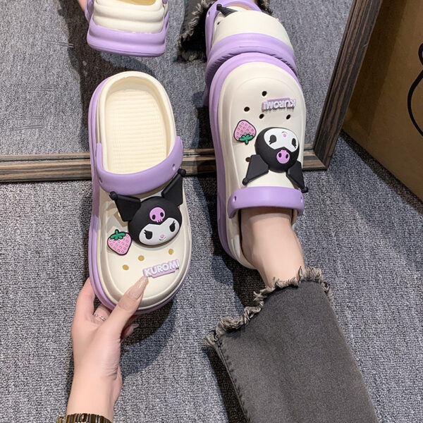 Wholesale Cave Shoes Women's Summer Internet Popular Ins Cute Cartoon Two-Wear Sandals and Slippers Non-Slip Outdoor Thick Slippers OLY Exclusive