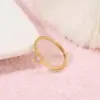Wholesale Geometric Open Ring For Women In Copper With 14K Real Gold Plating And Zircon Inlay, Perfect For Spring